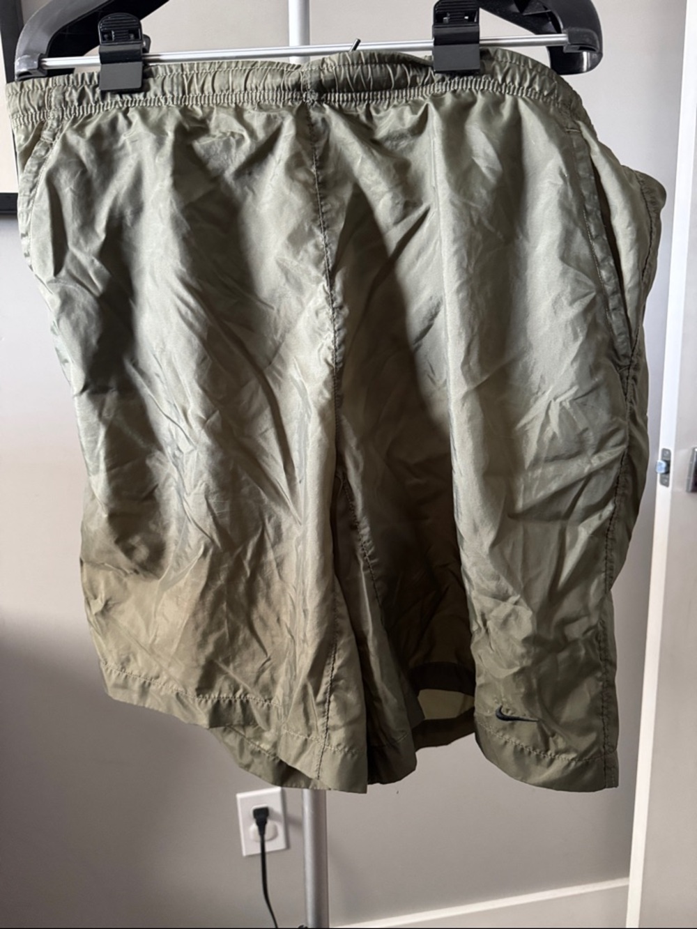 Nike Olive Green Men's Athletic Shorts swim shorts Large L